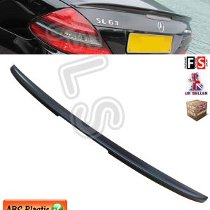 MERCEDES SL R230 AMG STYLE REAR BOOT TRUNK LIP SPOILER MATTE BLACK 100% OEM FIT