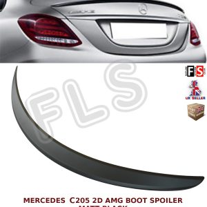 MERCEDES C CLASS CONVERTIBLE A205 AMG STYLE REAR BOOT SPOILER MATTE BLACK OEM FIT