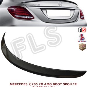 MERCEDES C CLASS COUPE (C205) AMG STYLE REAR TRUNK BOOT SPOILER GLOSS BLACK 15+