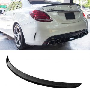 MERCEDES C CLASS A205 C205 COUPE AMG STYLE REAR TRUNK BOOT SPOILER CARBON LOOK