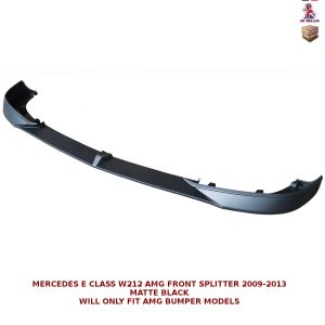 FRONT SPLITTER AMG LOOK MATTE BLACK FOR MERCEDES-BENZ E CLASS W212 E63 2009-2013