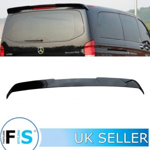 MERCEDES BENZ VITO V CLASS W447 REAR TOP TAILGATE ROOF SPOILER GLOSS BLACK 2014+