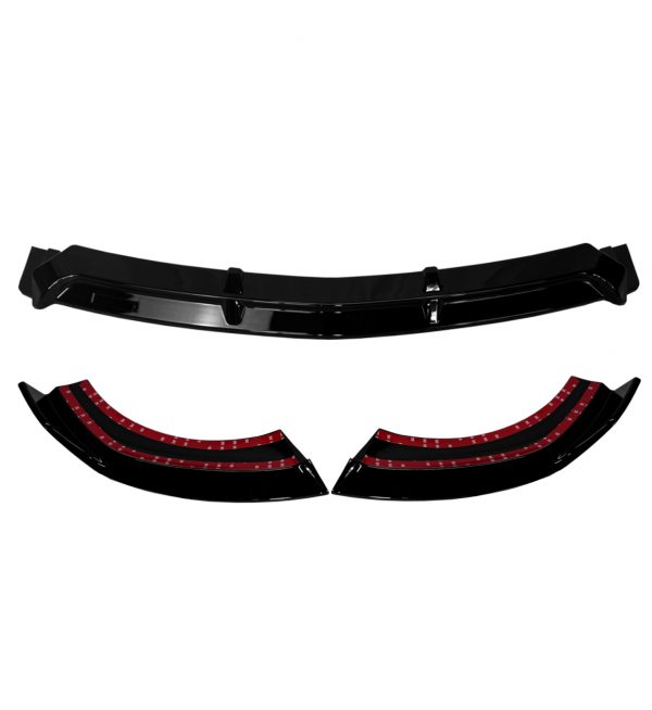 FRONT LIP SPLITTER E63 STYLE GLOSS BLACK FOR MERCEDES E CLASS W213 C238 A238 - Image 2