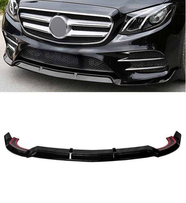 FRONT LIP SPLITTER E63 STYLE GLOSS BLACK FOR MERCEDES E CLASS W213 C238 A238