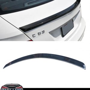 MERCEDES C CLASS W204 REAR BOOT TRUNK SPOILER AMG STYLE CARBON FIBRE LOOK 07-14