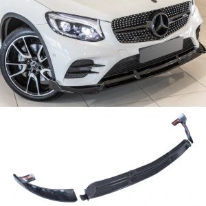 FRONT LIP SPLITTER SPOILER CARBON FIBRE LOOK FOR MERCEDES GLC C253 COUPE & X253 SUV 2015-2019