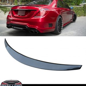 MERCEDES S CLASS W222 REAR BOOT SPOILER AMG STYLE CARBON FIBRE LOOK 2014-2020