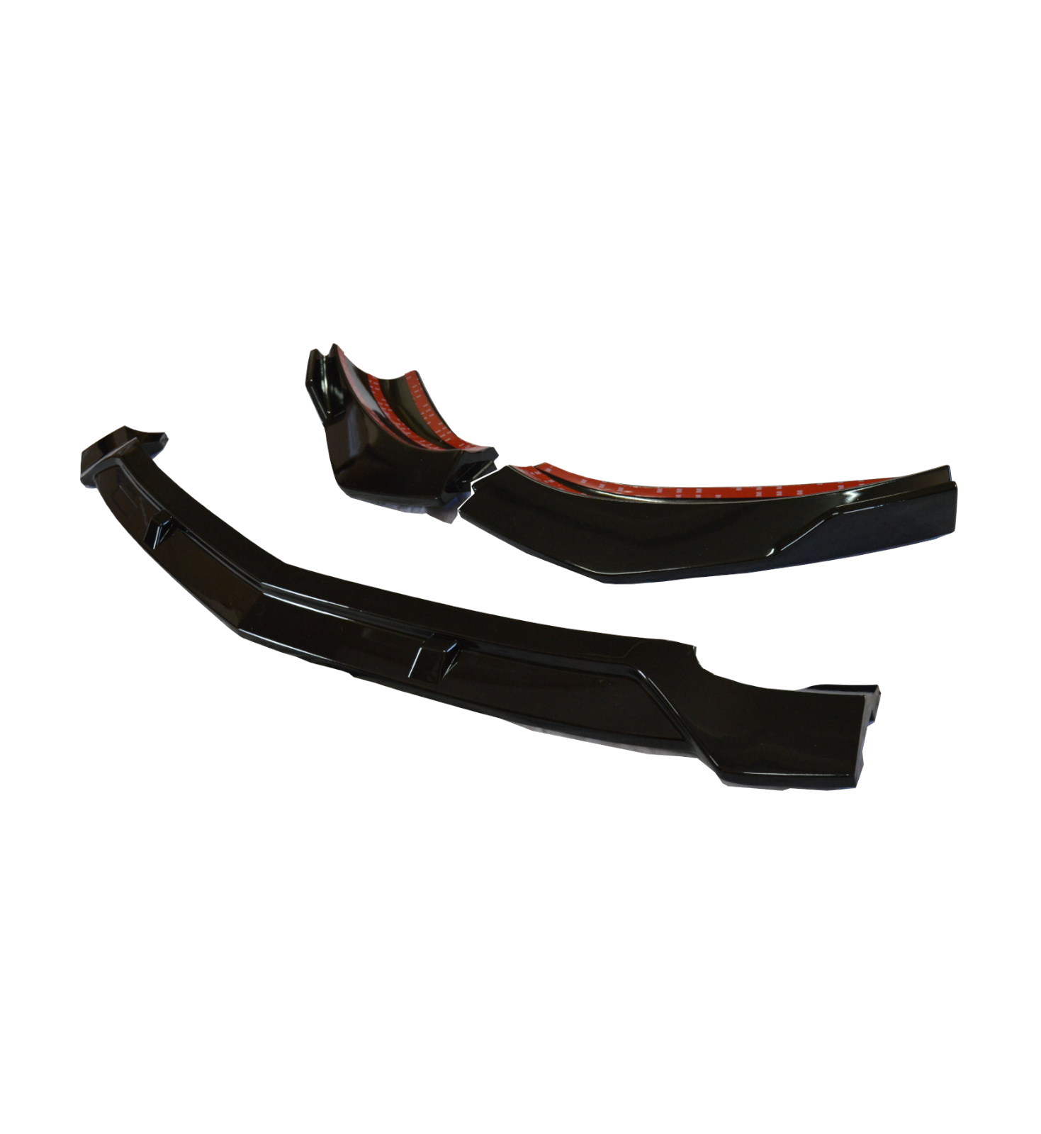 MERCEDES A CLASS NON AMG W177 V177 3 PIECE FRONT LIP SPLITTER GLOSS BLACK 2019+ - Image 3