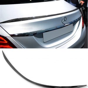 MERCEDES C CLASS W205 REAR BOOT SPOILER C63S AMG STYLE CARBON FIBRE LOOK 2014-21