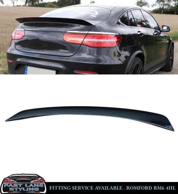 MERCEDES GLC COUPE C253 REAR BOOT SPOILER HIGH KICK STYLE GLOSS BLACK 16+ - Image 2