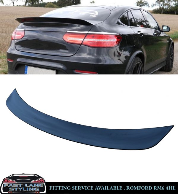 MERCEDES GLC COUPE C253 REAR BOOT SPOILER HIGH KICK STYLE GLOSS BLACK 16+
