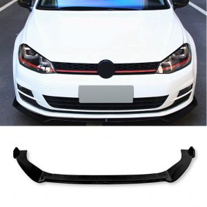 FRONT LIP SPLITTER GLOSS BLACK FOR VW GOLF MK7 GTI GTD GTE 2013-2016