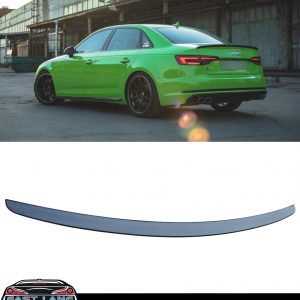 REAR BOOT TRUNK SPOILER S4 STYLE CARBON FIBRE LOOK FOR AUDI A4 B9 2016+