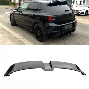 VW POLO MK6 AW OETTINGER STYLE REAR ROOF SPOILER GLOSS BLACK 2018+ OEM FIT