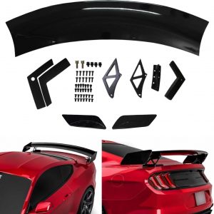 REAR SPOILER BOOT SPOILER VICREZ GT500 STYLE GLOSS BLACK FOR FORD MUSTANG 15-20