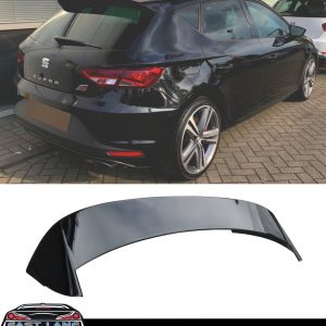 SEAT LEON MK3 5F 5 DOOR CUPRA STYLE REAR BOOT ROOF SPOILER GLOSS BLACK 2012-2019