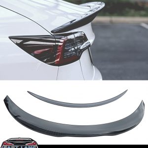 REAR BOOT SPOILER AND WATER RETAINING LIP P STYLE GLOSS BLACK FOR TESLA MODEL 3