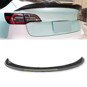 REAR BOOT SPOILER SCREEN LIP SPOILER PSM STYLE CARBON LOOK FOR TESLA MODEL 3 17+