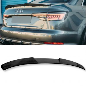 AUDI A4 B9 SALOON REAR WINDOW ROOF SPOILER RS STYLE CARBON FIBRE LOOK 2016+