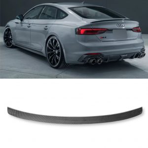 REAR SPOILER BOOT SPOILER CARBON FIBRE LOOK FOR AUDI A5 8W 4 DOOR SPORTBACK 17+