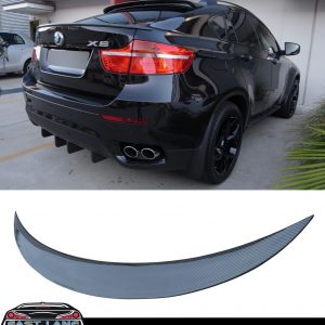 BMW X6 E71 M PERFORMANCE REAR BOOT SPOILER OEM STYLE CARBON FIBRE LOOK 2008-2014