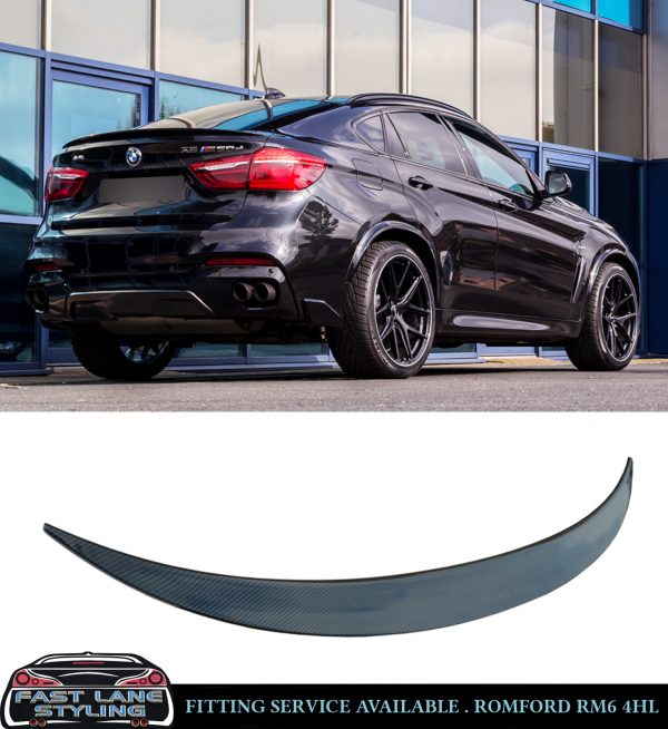 BMW X6 F16 X6M STYLE M PERFORMANCE REAR BOOT SPOILER LIP CARBON LOOK 2014-2019 - Image 3