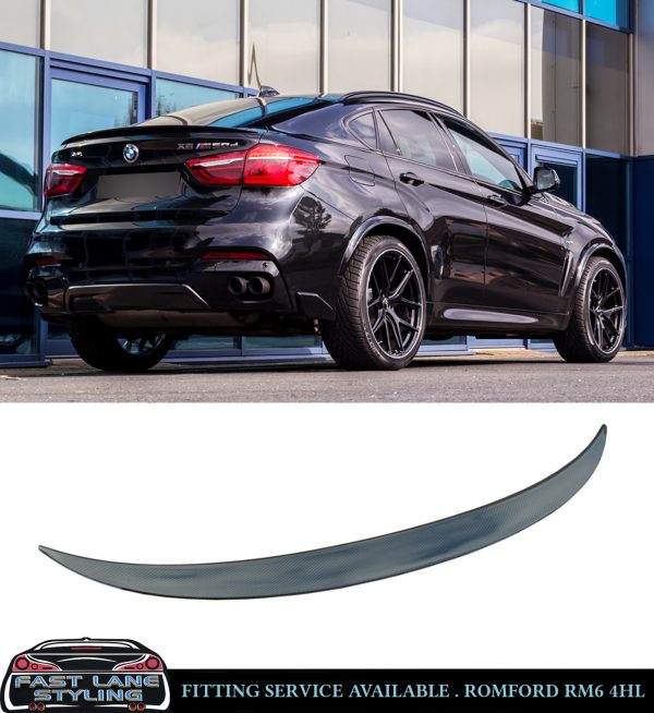BMW X6 F16 X6M STYLE M PERFORMANCE REAR BOOT SPOILER LIP CARBON LOOK 2014-2019