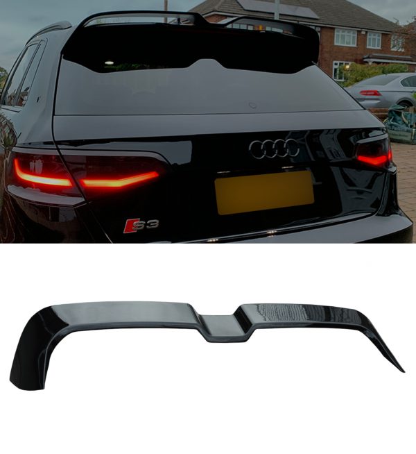 REAR ROOF SPOILER OETTINGER STYLE GLOSS BLACK FOR AUDI A3 8V HATCHBACK 5DR 2013-2020