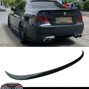 BMW 5 SERIES E60 REAR BOOT TRUNK SPOILER P STYLE CARBON FIBRE LOOK 2003-2010