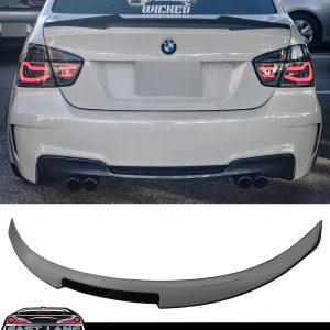 BMW 3 SERIES E90 REAR BOOT TRUNK SPOILER V STYLE GLOSS BLACK 2005-2011 OEM FIT