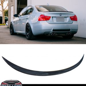 BMW 3 SERIES E90 REAR BOOT TRUNK SPOILER M3 STYLE CARBON FIBRE LOOK 2005-2011