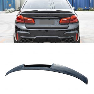 REAR SPOILER BOOT SPOILER V STYLE GLOSS BLACK FOR BMW 5 SERIES G30 2017+
