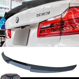 BMW 5 SERIES G30 M PERFORMANCE REAR BOOT TRUNK SPOILER V STYLE CARBON LOOK 2016+