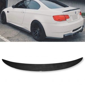 BMW 3 SERIES E92 COUPE M PERFORMANCE REAR BOOT SPOILER CARBON FIBRE LOOK 2005-13