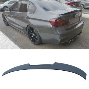 REAR BOOT SPOILER V STYLE GLOSS BLACK FOR BMW 3 SERIES F30 M3 F80 2012-2018 OEM FIT