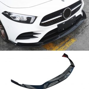 FRONT LIP SPLITTER GLOSS BLACK FOR MERCEDES A CLASS W177 V177 FACELIFT 2019+