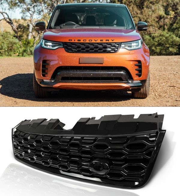 LAND ROVER DISCOVERY SPORT L550 FRONT GRILLE FACELIFT LOOK GLOSS BLACK 2014-2019 - Image 2