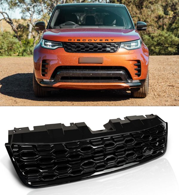LAND ROVER DISCOVERY SPORT L550 FRONT GRILLE FACELIFT LOOK GLOSS BLACK 2014-2019 - Image 3