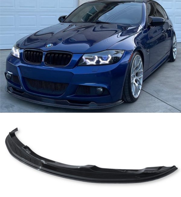 BMW 3 SERIES E90 E91 M PERFORMANCE PRE LCI FRONT LIP SPLITTER GLOSS BLACK 05-08 - Image 2