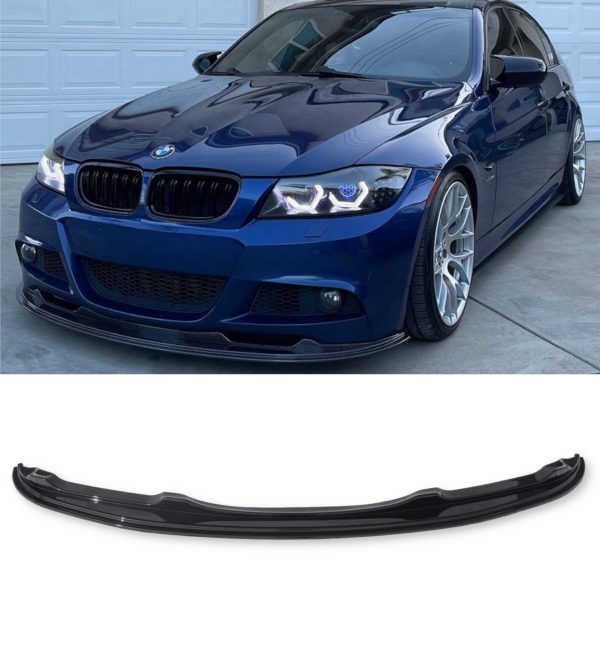 BMW 3 SERIES E90 E91 M PERFORMANCE PRE LCI FRONT LIP SPLITTER GLOSS BLACK 05-08