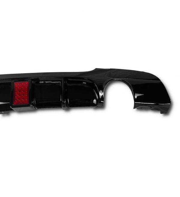 REAR DIFFUSER WITH LED LIGHT 335i LOOK GLOSS BLACK FOR BMW 3 SERIES E90 E91 2005-2011 - Image 5