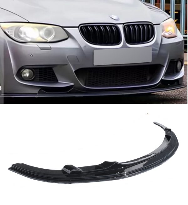 BMW 3 SERIES E92 E93 M PERFORMANCE LCI FRONT LIP SPLITTER GLOSS BLACK 2009-2014 - Image 2