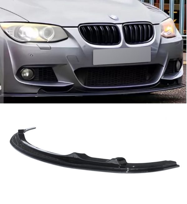 BMW 3 SERIES E92 E93 M PERFORMANCE LCI FRONT LIP SPLITTER GLOSS BLACK 2009-2014 - Image 3