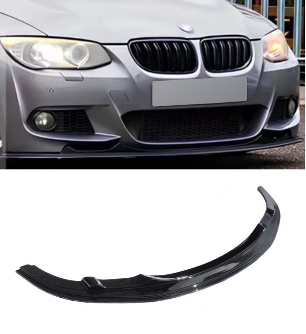 BMW 3 SERIES E92 E93 M PERFORMANCE LCI FRONT LIP SPLITTER GLOSS BLACK 2009-2014 - Image 4