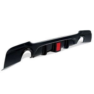 BMW 3 SERIES E92 E93 REAR DIFFUSER WITH LED LIGHT 335i LOOK GLOSS BLACK 2006-13