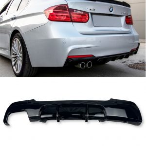 REAR DIFFUSER WITHOUT LED LIGHT GLOSS BLACK FOR BMW 3 SERIES E92 E93 2005-2011