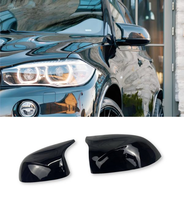 SIDE WING MIRROR COVERS X5M X6M STYLE GLOSS BLACK FOR BMW X3 X4 X5 X6 2014+ - Image 3