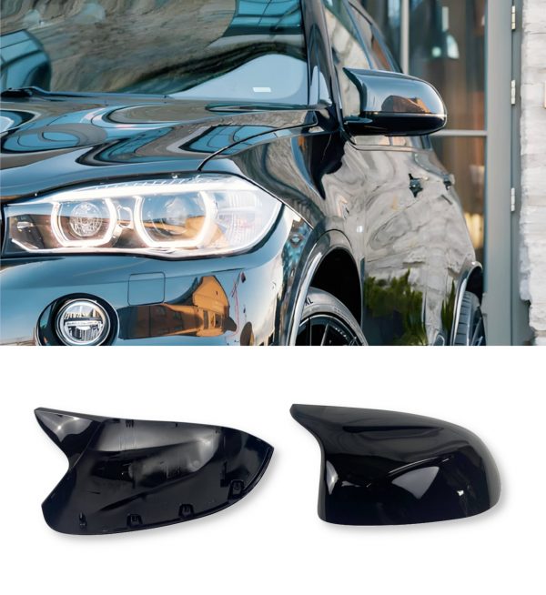 SIDE WING MIRROR COVERS X5M X6M STYLE GLOSS BLACK FOR BMW X3 X4 X5 X6 2014+ - Image 4