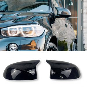 SIDE WING MIRROR COVERS X5M X6M STYLE GLOSS BLACK FOR BMW X3 X4 X5 X6 2014+