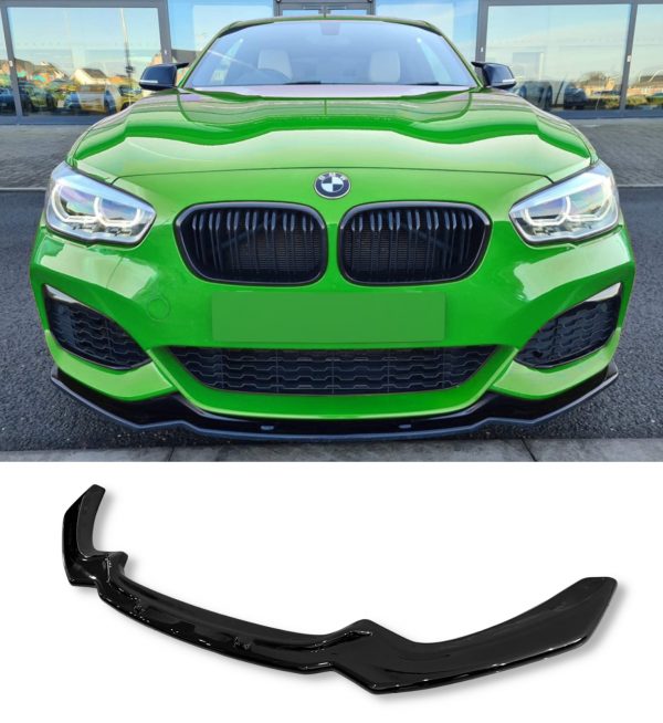 FRONT LIP SPLITTER GLOSS BLACK FOR BMW 1 SERIES F20 F21 LCI 2015-2019 - Image 2